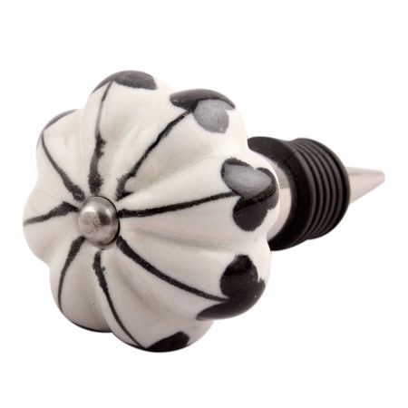 Black Leaf Melon Ceramic Wine Stopper